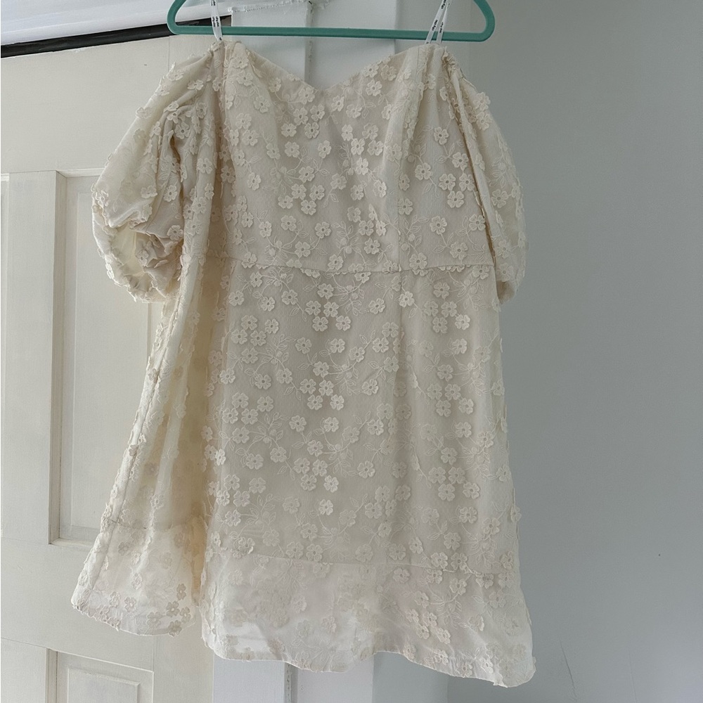 City Chic White Detailed dress